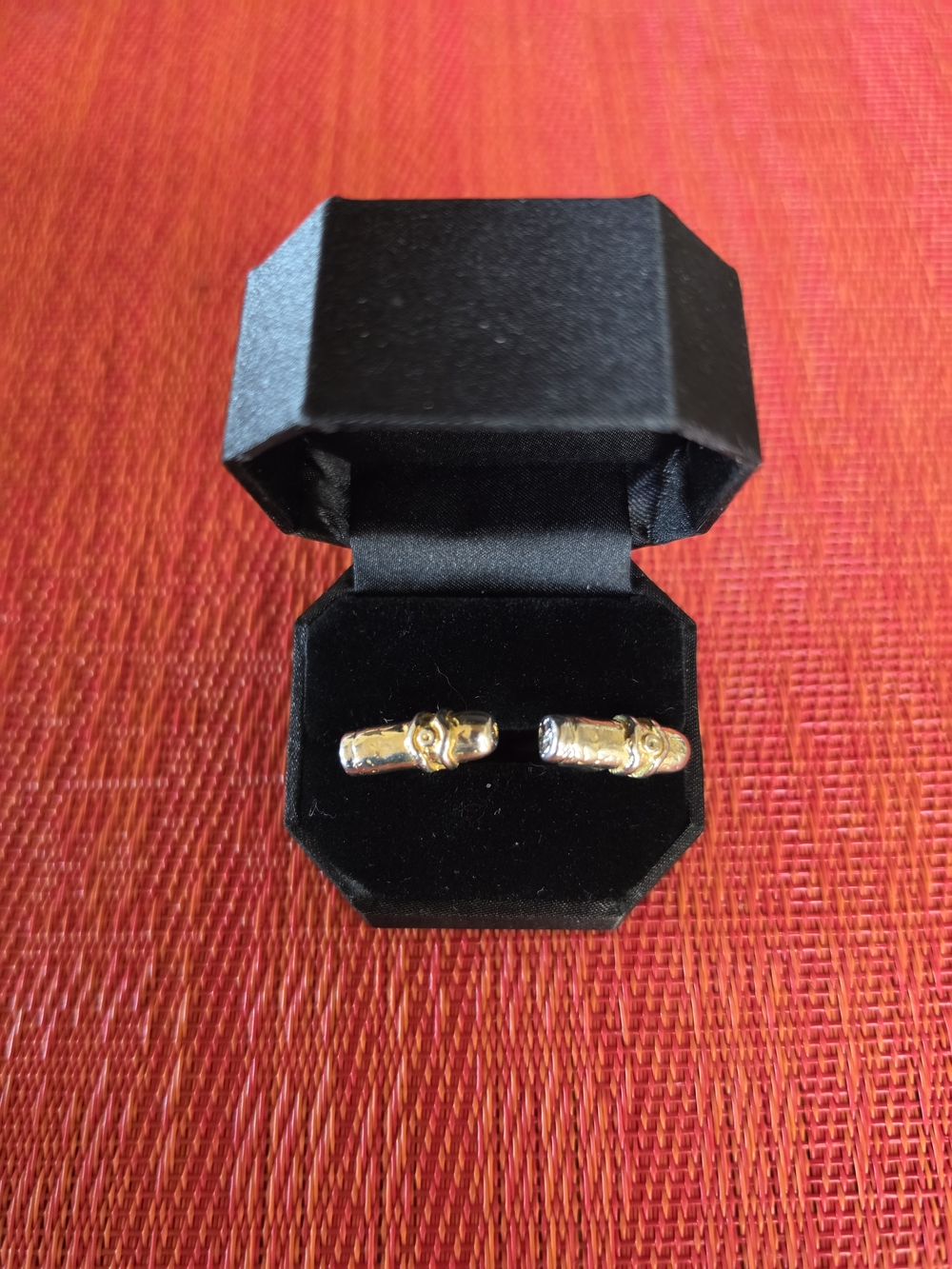 Vintage Two-Tone Gold Silver Cigar Cufflinks Stogie Collectible EUC